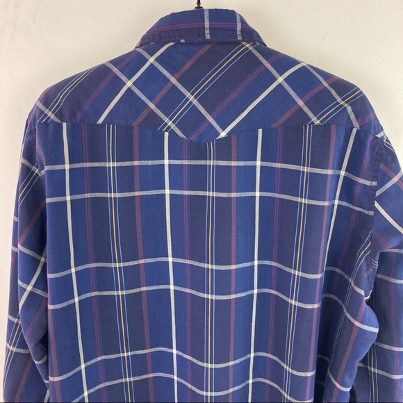 VINTAGE Youngbloods Authentic Western Plaid Pearl-Snap XL - Picture 5 of 13
